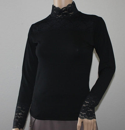 Arancia Body Arancia Modest Lace Jersey Undershirt - Black