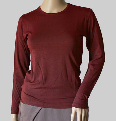 Arancia Body Arancia Modest Plain Jersey Undershirt - Burgundy Red