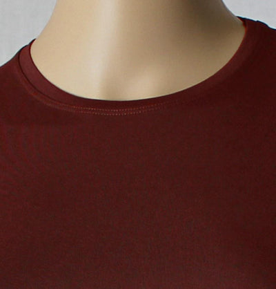Arancia Body Arancia Modest Plain Jersey Undershirt - Burgundy Red