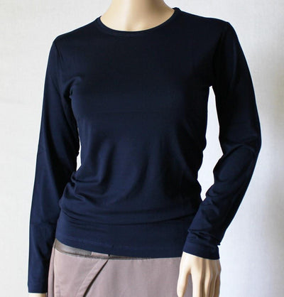 Arancia Body Arancia Modest Plain Jersey Undershirt - Navy Blue