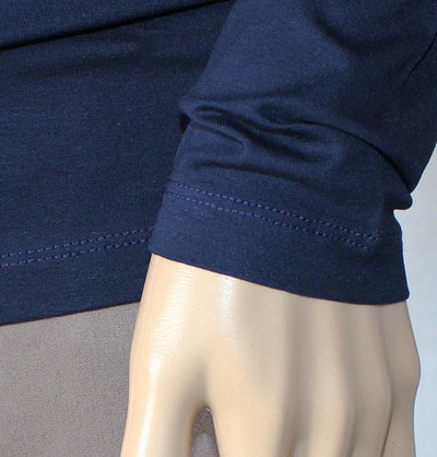 Arancia Body Arancia Modest Plain Jersey Undershirt - Navy Blue