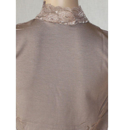 Arancia Neck cover Taupe Brown Arancia Lace Dickey Modest Neck Cover - Taupe Brown