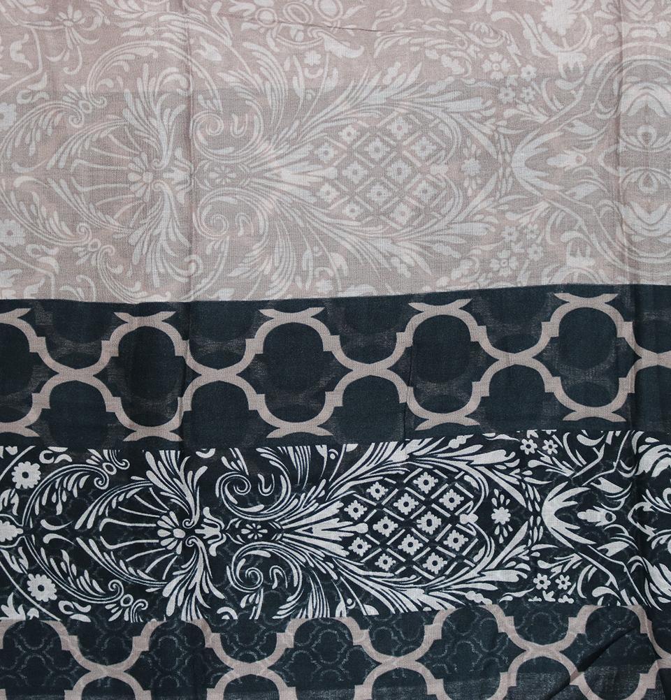 Armine Gold Cotton Printed Hijab Shawl 077-BF1403
