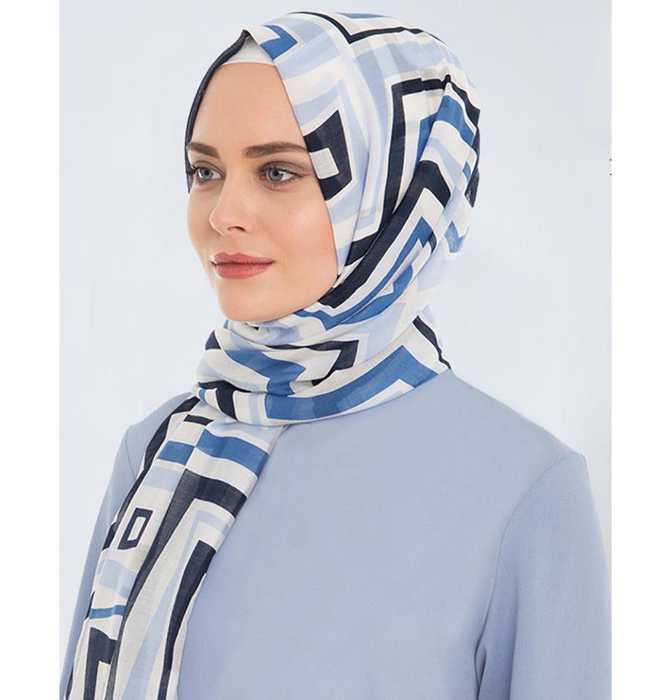 Armine Gold Cotton Printed Hijab Shawl 077-017
