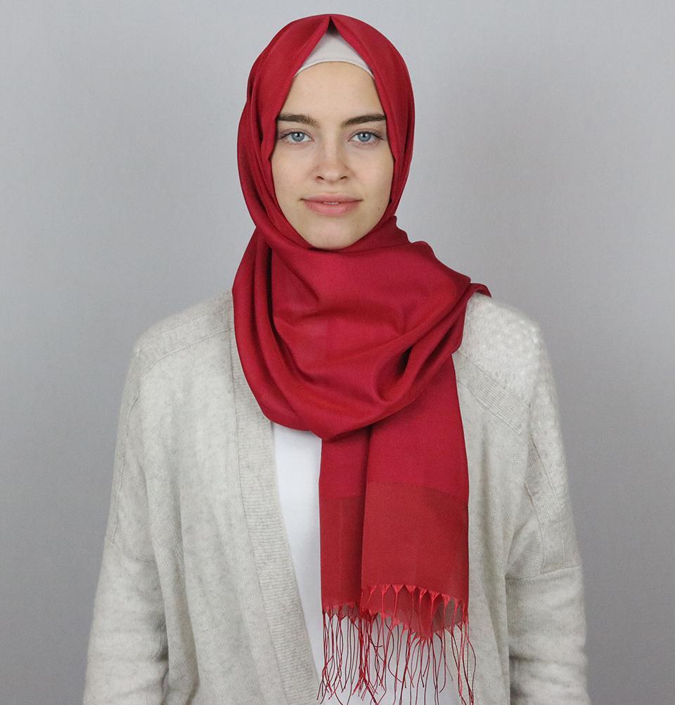Armine Shawl Red Armine Trend Taffeta Hijab Shawl Red