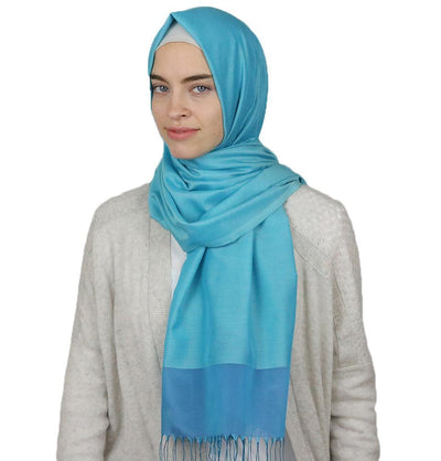 Armine Trend Taffeta Hijab Shawl Turquoise
