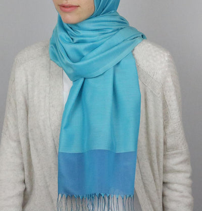 Armine Trend Taffeta Hijab Shawl Turquoise