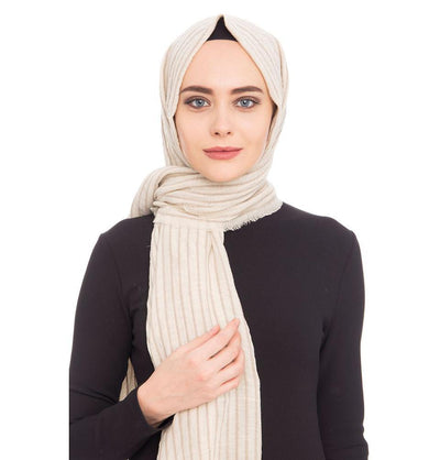 Armine Trend Cotton Striped Hijab Shawl 9873
