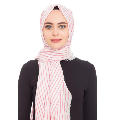 Armine Trend Cotton Striped Hijab Shawl 9873