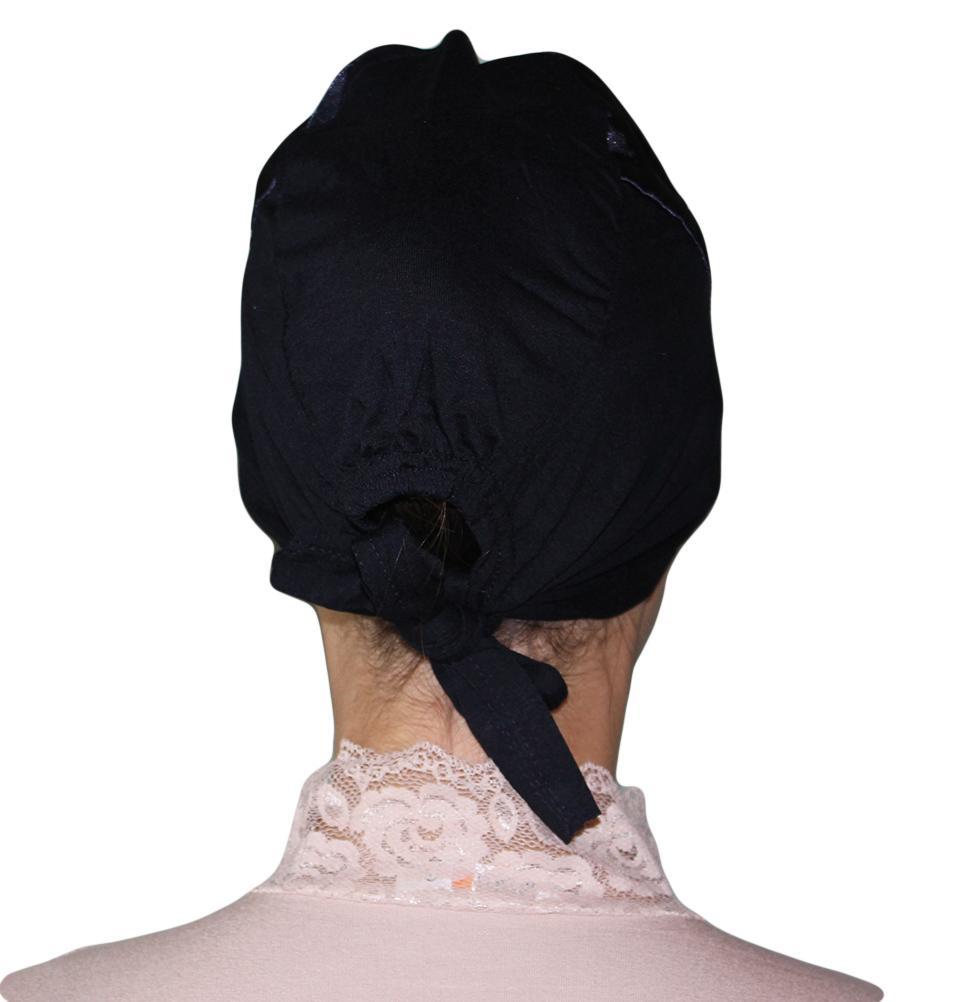 Armine Satin Hijab Bonnet Underscarf Midnight Blue