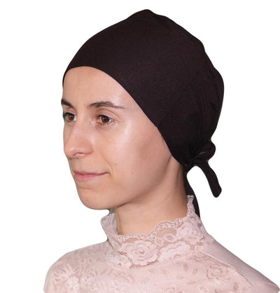 Armine Jersey Hijab Bonnet Underscarf - Dark Brown