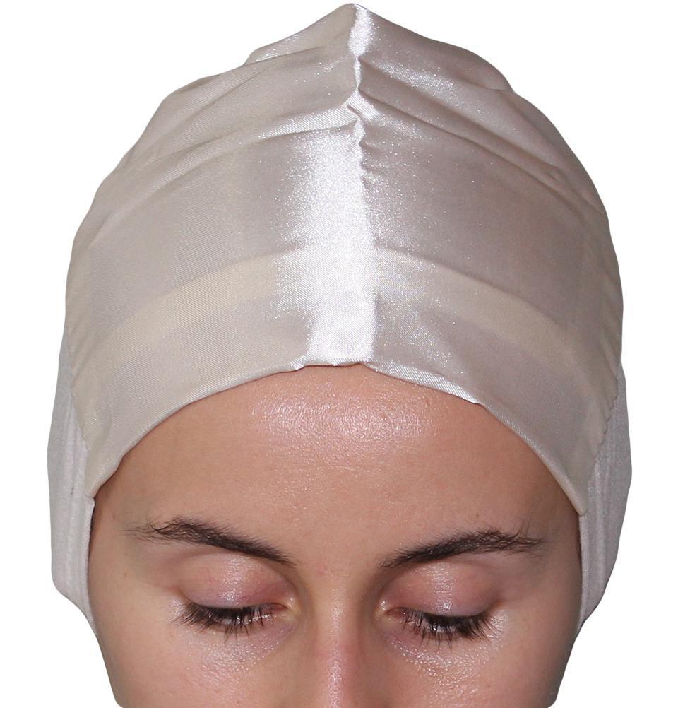 Armine Underscarf Ivory Armine Satin Hijab Bonnet Underscarf - Ivory