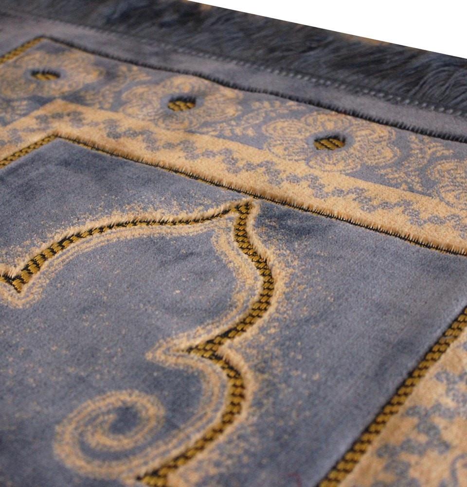 Aydin Prayer Rug Wide 4 Person Masjid Prayer Rug Blue #2 - Modefa 