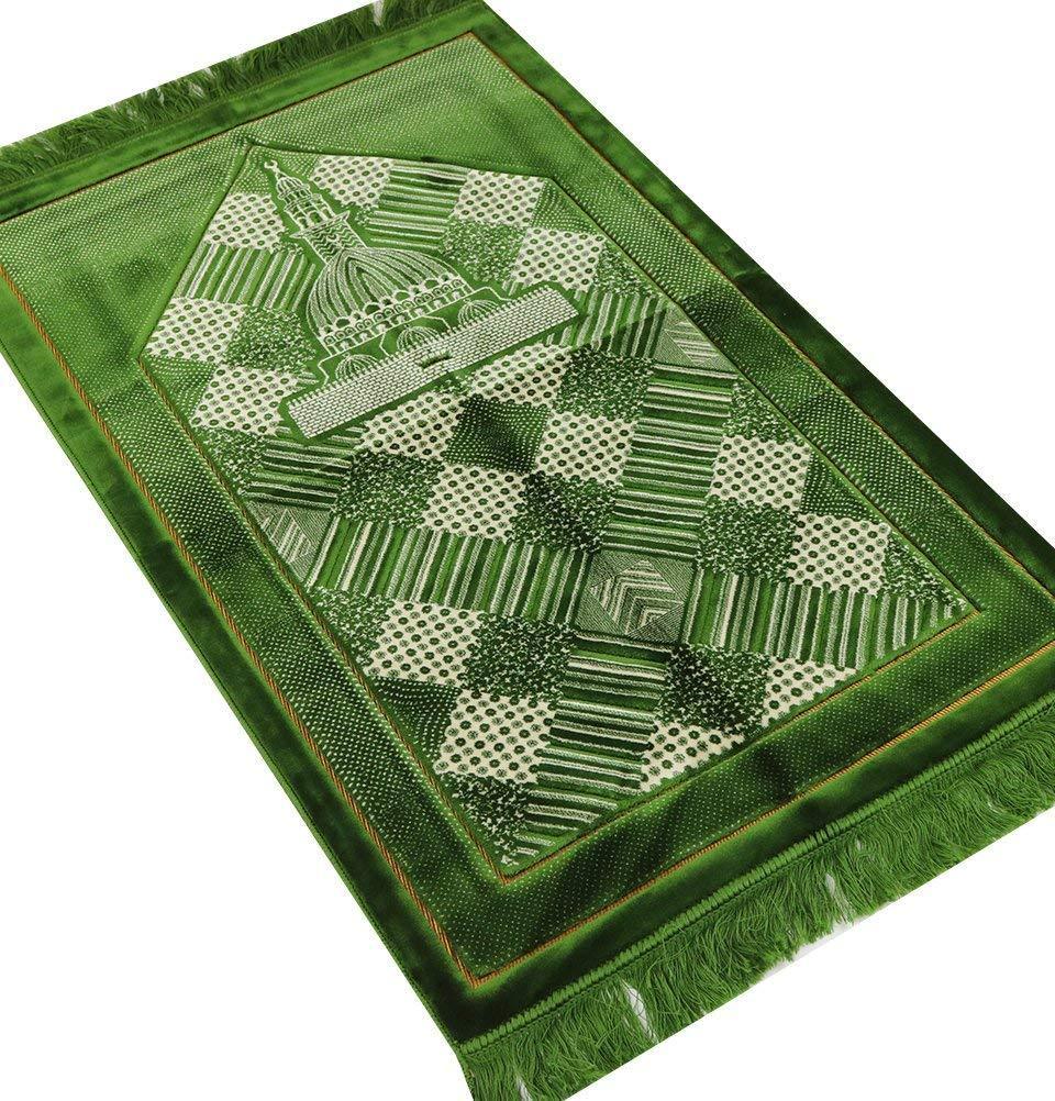 Lux Plush Regal Prayer Rug Green