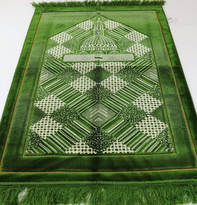 Lux Plush Regal Prayer Rug Green