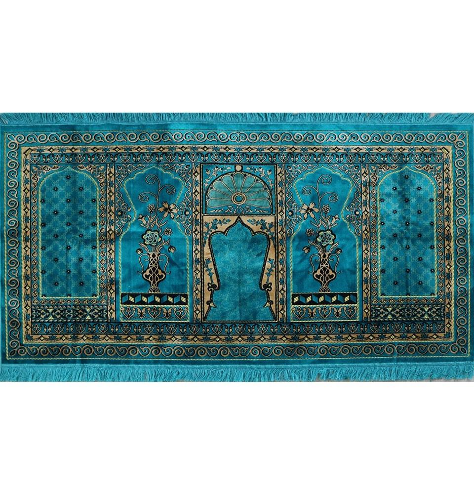 Aydin Prayer Rug Wide 5 Person Masjid Prayer Rug Turquoise - Modefa 