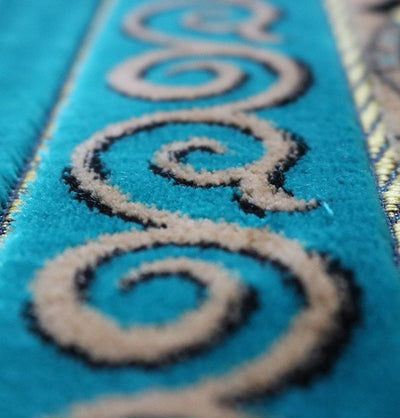 Aydin Prayer Rug Wide 5 Person Masjid Prayer Rug Turquoise - Modefa 