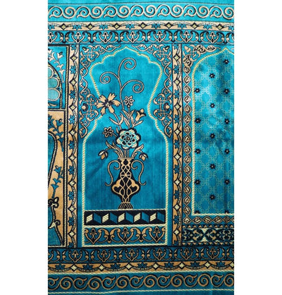 Aydin Prayer Rug Wide 5 Person Masjid Prayer Rug Turquoise - Modefa 