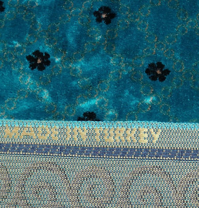 Aydin Prayer Rug Wide 5 Person Masjid Prayer Rug Turquoise - Modefa 