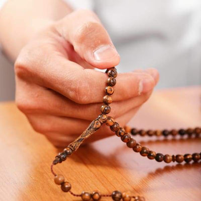 BasmalaBeads Bocote Wood with Engravings 99 Count Prayer Beads