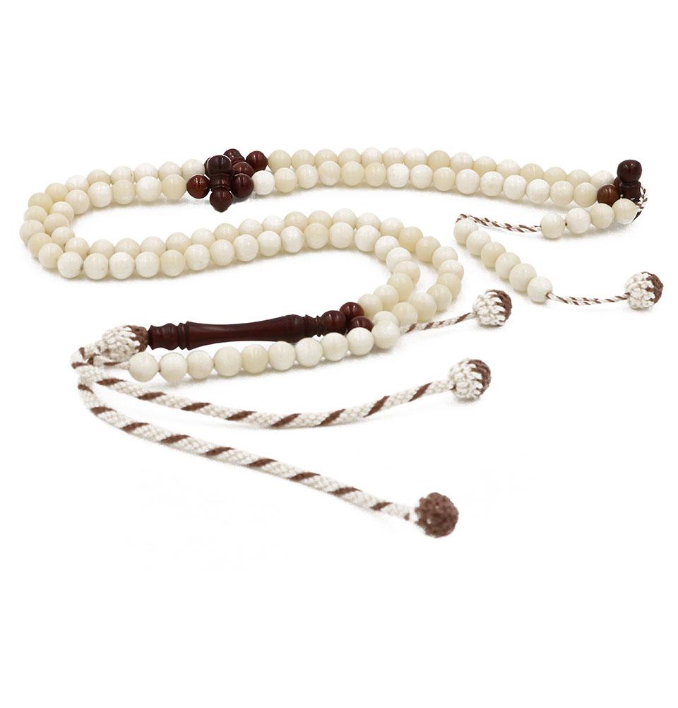 BasmalaBeads Tesbih BasmalaBeads Camel Ivory with Brown Tassels 99 Count Prayer Beads
