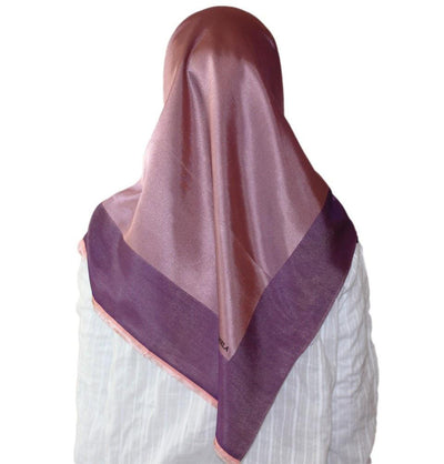 Bonjela scarf Bonjela Twill Large Square Hijab Scarf Reversible Purple - Modefa 
