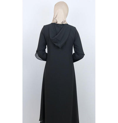 Hooded Ferace Abaya 063 Black