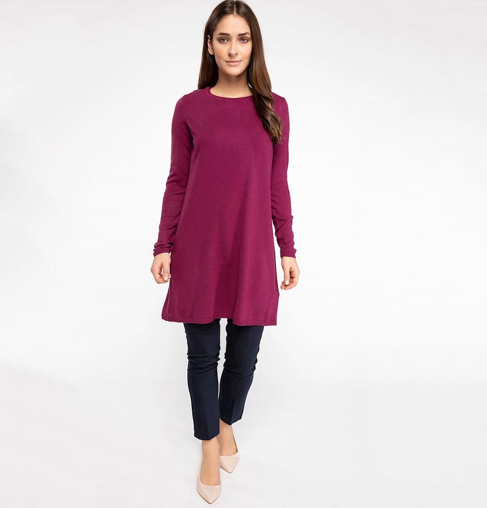 DeFacto Modest Knit Tunic H3431AZ Magenta