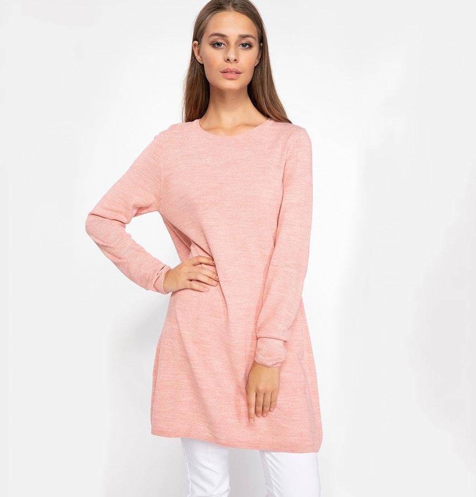 DeFacto Modest Knit Tunic H3431AZ Pink