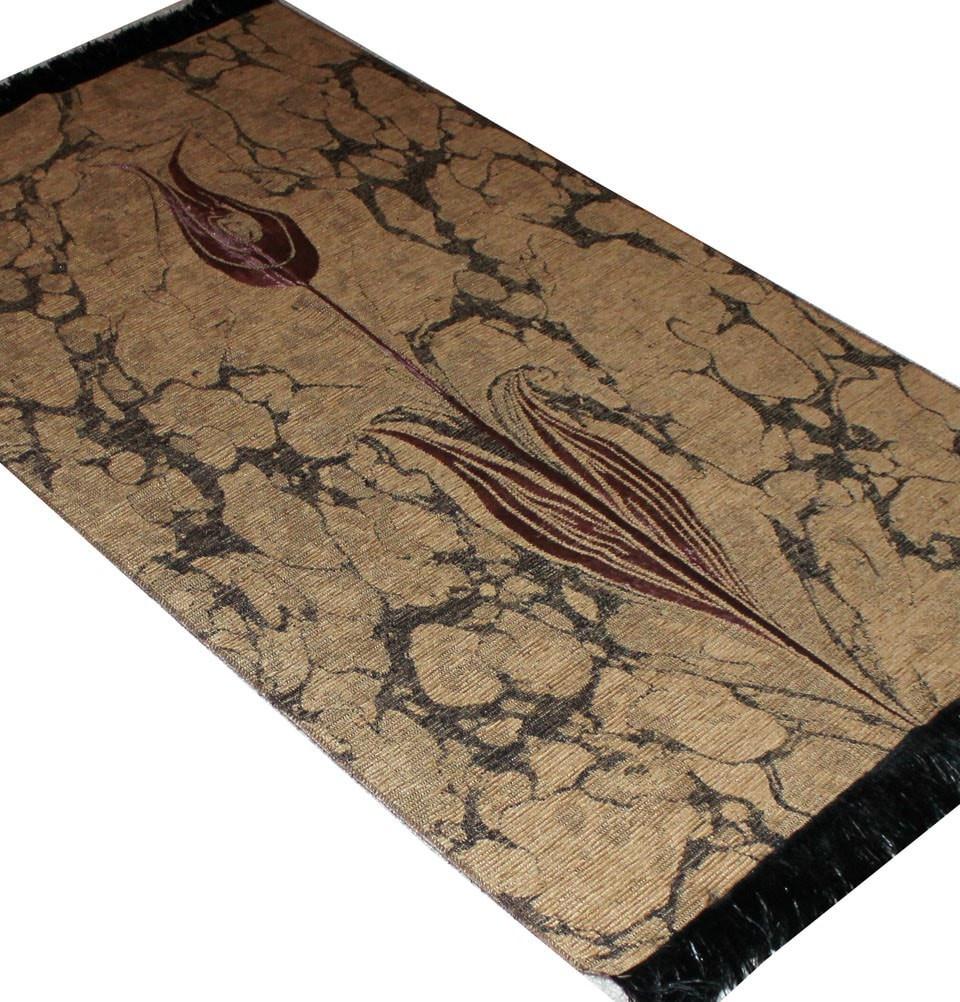Ensar Prayer Rug Woven Chenille Turkish Ebru Tulip Prayer Mat 286 - Modefa 