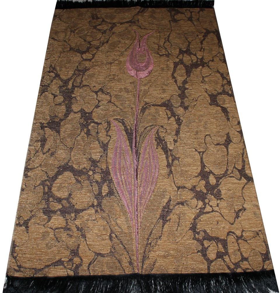 Ensar Prayer Rug Woven Chenille Turkish Ebru Tulip Prayer Mat 286 - Modefa 