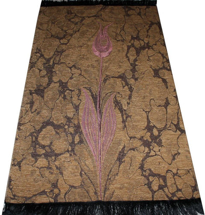 Ensar Prayer Rug Woven Chenille Turkish Ebru Tulip Prayer Mat 286 - Modefa 
