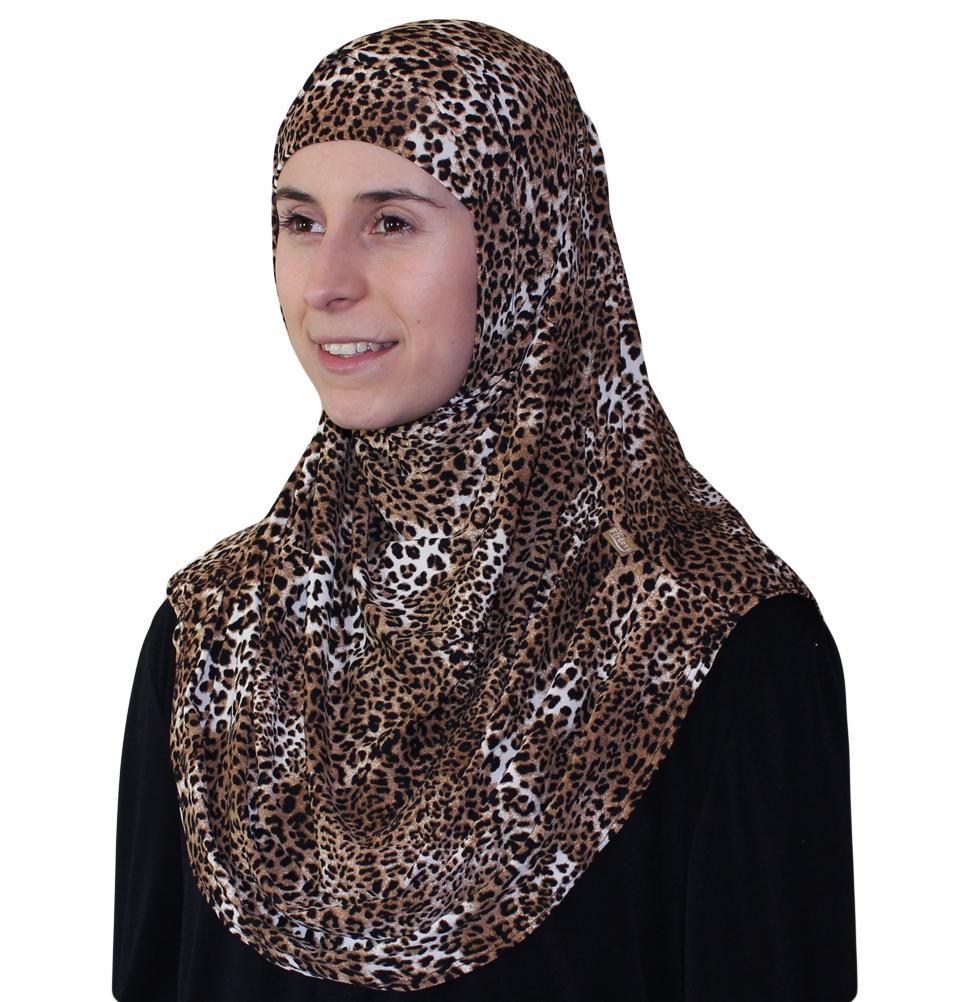 Firdevs Practical Amira Hijab Leopard Beige/Brown