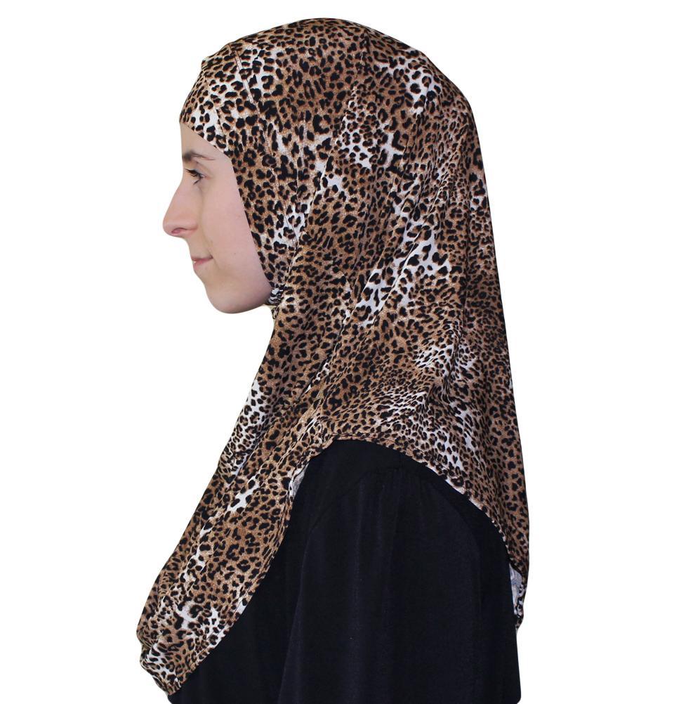 Firdevs Practical Amira Hijab Leopard Beige/Brown