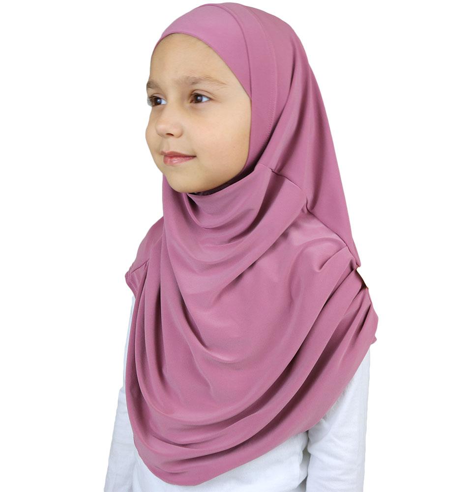 Firdevs Amirah hijab Berry Pink Firdevs Girl's Practical Hijab Scarf & Bonnet Berry