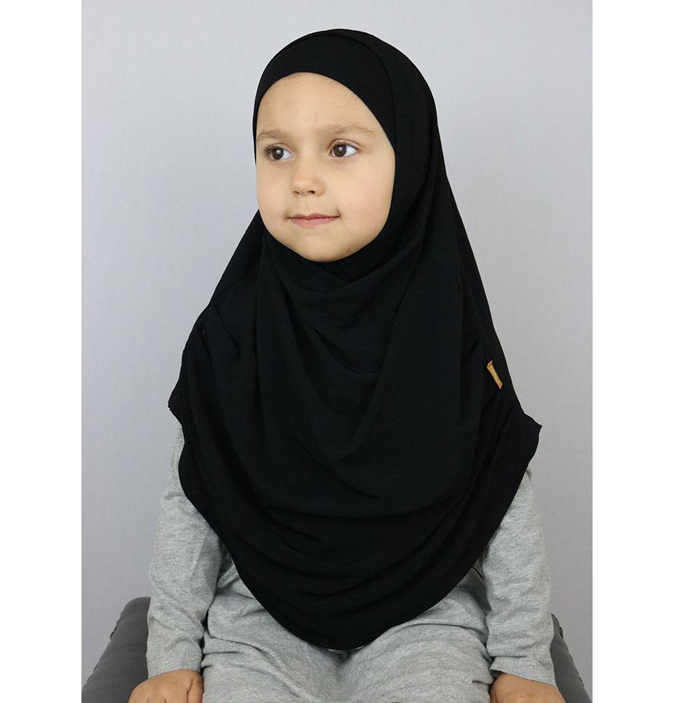 Firdevs Amirah hijab Black Firdevs Girl's Practical Hijab Scarf & Bonnet Black