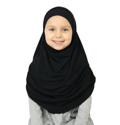 Firdevs Amirah hijab Black Firdevs Girl's Practical Hijab Scarf & Bonnet Black