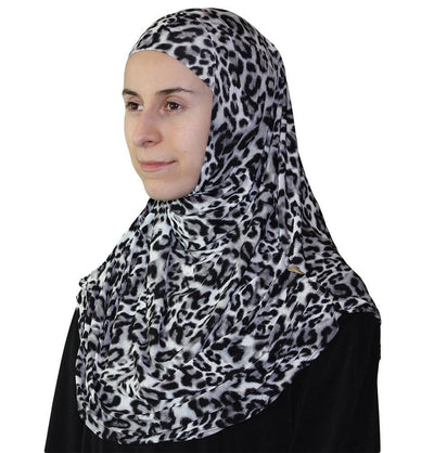 Firdevs Amirah hijab Firdevs Practical Scarf & Bonnet 020 Leopard Print - Modefa 