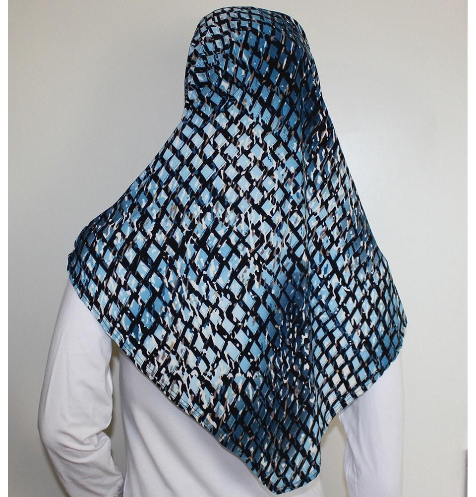 Firdevs Amirah hijab Firdevs Practical Scarf & Bonnet 020 Blue Lattice - Modefa 
