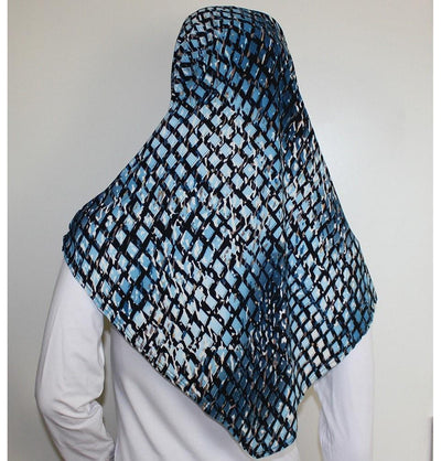 Firdevs Amirah hijab Firdevs Practical Scarf & Bonnet 020 Blue Lattice - Modefa 