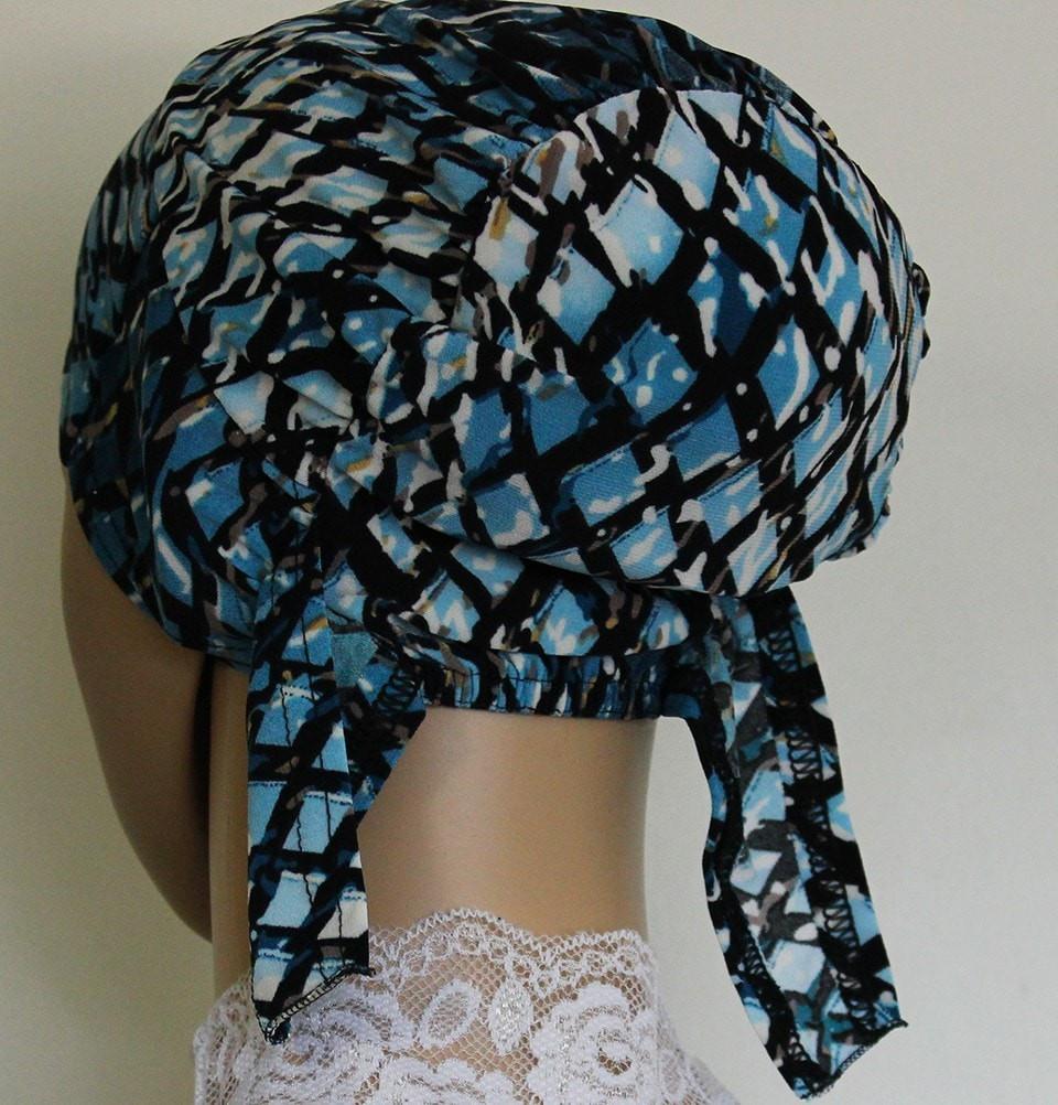 Firdevs Amirah hijab Firdevs Practical Scarf & Bonnet 020 Blue Lattice - Modefa 