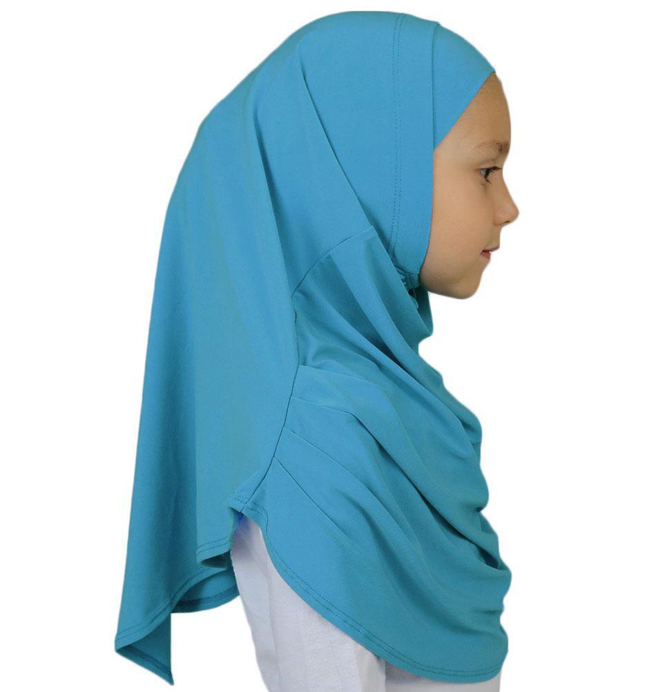Firdevs Amirah hijab Blue Firdevs Girl's Practical Hijab Scarf & Bonnet Sapphire Blue