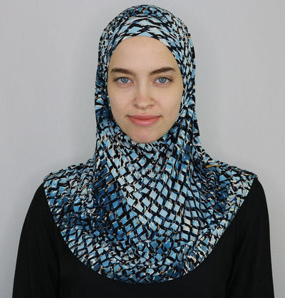 Firdevs Amirah hijab Blue Firdevs Practical Amira Hijab Lattice - Blue