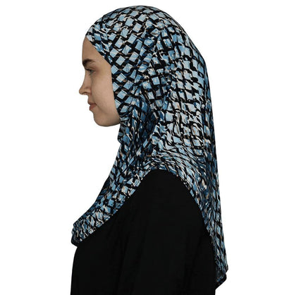 Firdevs Amirah hijab Blue Firdevs Practical Amira Hijab Lattice - Blue