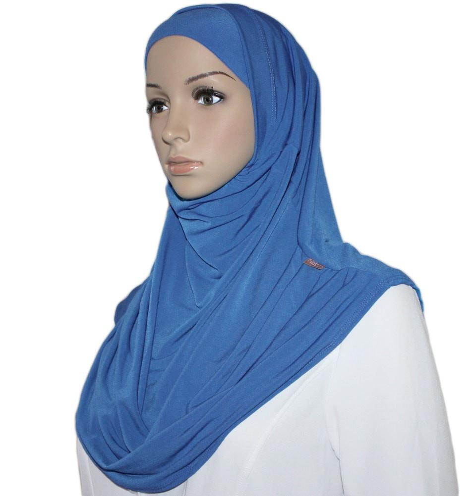 Firdevs Amirah hijab Firdevs Practical Scarf & Bonnet Capri Blue - Modefa 