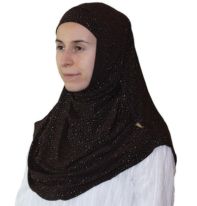 Firdevs Practical Amira Hijab Brown Raindrop