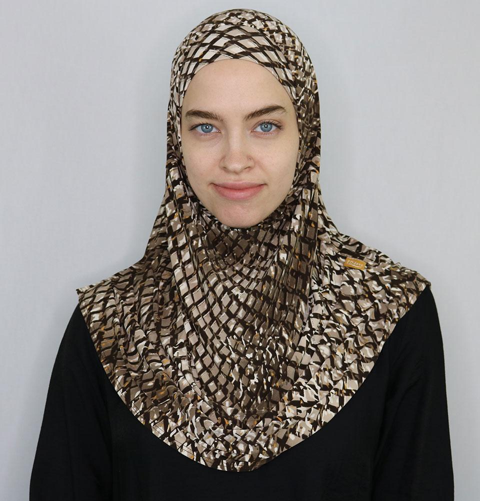 Firdevs Amirah hijab Brown Firdevs Practical Amira Hijab Lattice - Brown