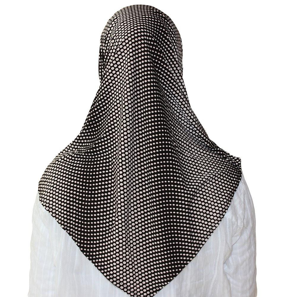 Firdevs Amirah hijab Firdevs Practical Scarf & Bonnet Small Polka Dot Brown - Modefa 