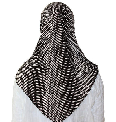 Firdevs Amirah hijab Firdevs Practical Scarf & Bonnet Small Polka Dot Brown - Modefa 