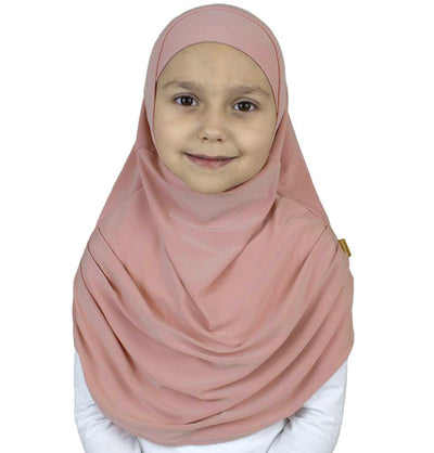 Firdevs Amirah hijab Dusty Pink Firdevs Girl's Practical Hijab Scarf & Bonnet Dusty Pink